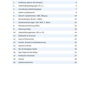 Auswandern Deutschland Schweiz 2026 - Komplett-Guide PDF Checkliste Umzug Anmeldung Aufenthaltsbewilligung image 2