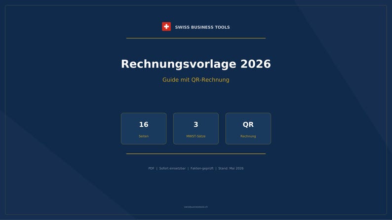 Rechnungsvorlage & Guide Schweiz 2026 — mit QR-Rechnung afbeelding 1