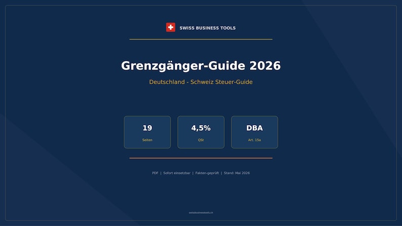 Grenzgänger Steuerguide Deutschland Schweiz 2026 PDF Liste de contrôle Quellensteuer DBA Ausweis G image 1