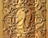 Wood carving traditional Bulgarian art, Rectangular panel 3, IN STOCK, ready for shipping