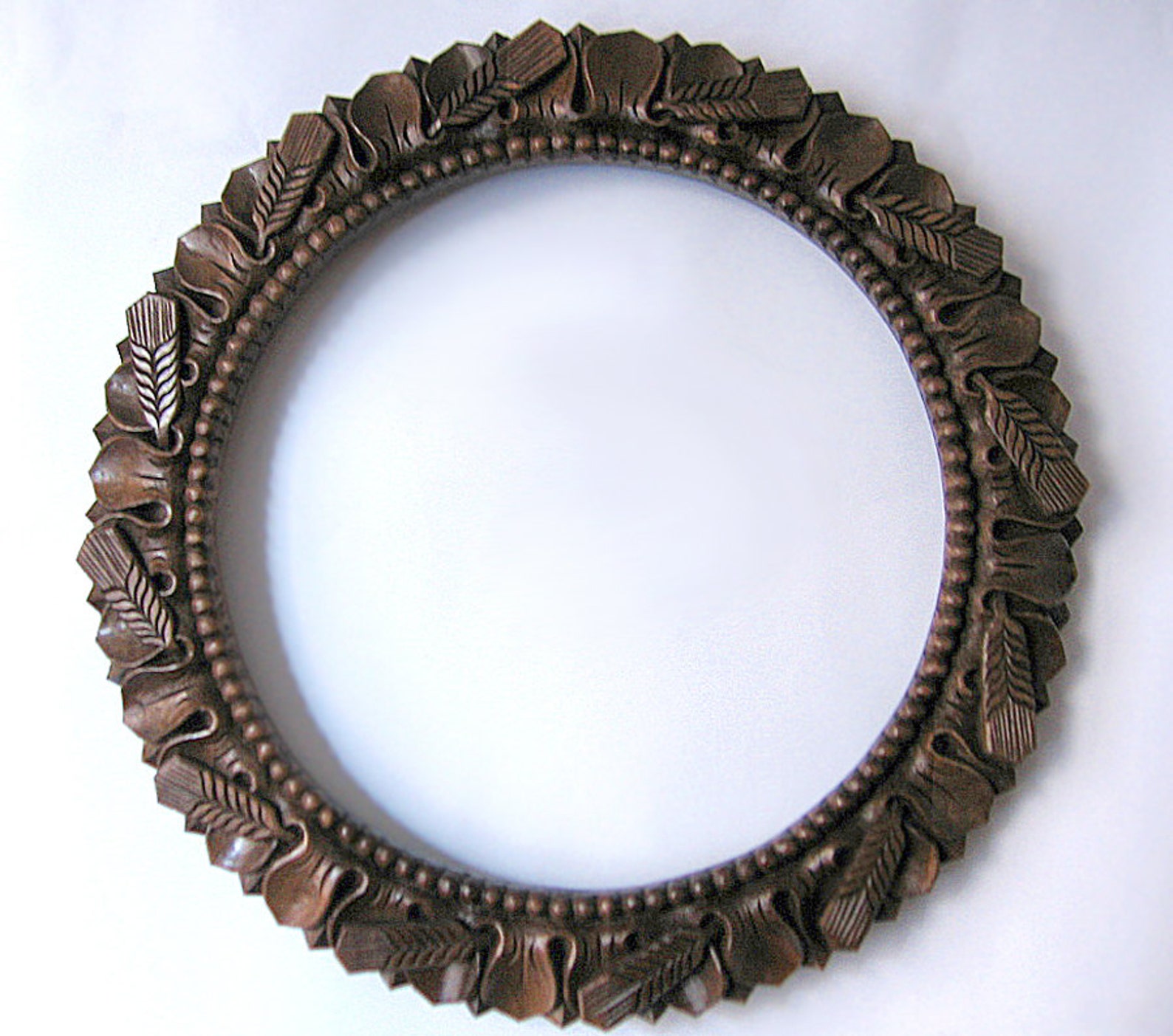 Frame for a Round Mirror or a Tapestry Wood Carving Handmade Etsy
