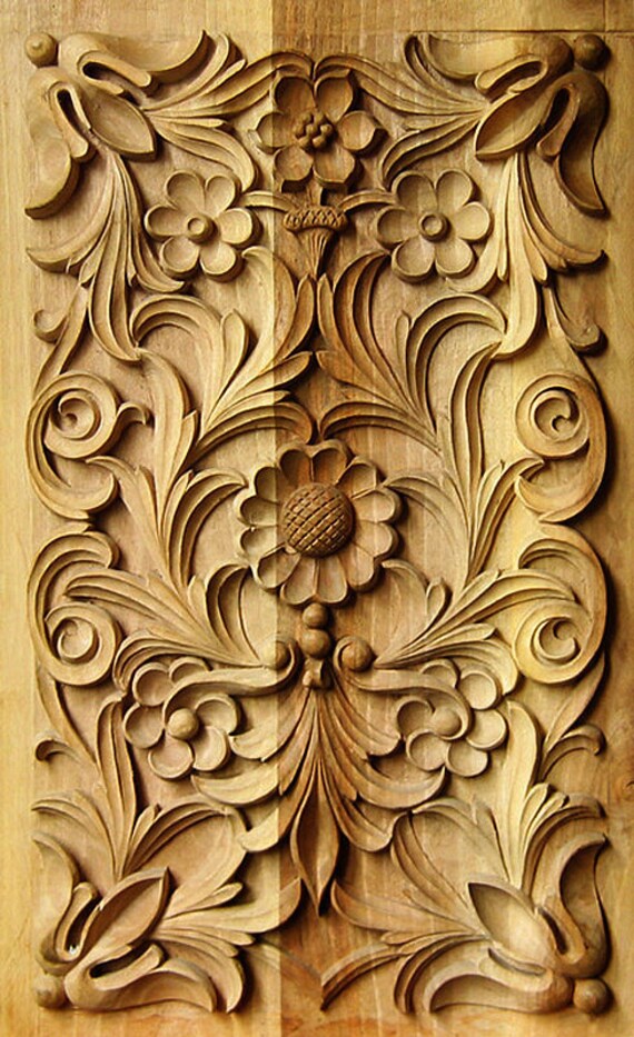 Wood Carving Traditional Bulgarian Art Rectangular Panel 2 Etsy