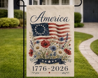 USA 250th Anniversary Garden Flag 1776-2026 Patriotic Outdoor Decor American Semiquincentennial Yard Banner