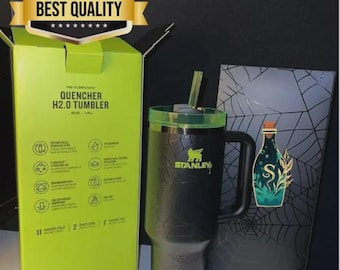 Stanley 40oz Black Spider Stainless Steel Tumbler Insulated Quencher Travel Mug