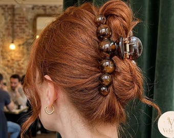 Fermaglio per capelli grande, accessorio minimalista in acrilico stile francese per donna