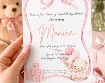 Pink Baby Shower Invitation