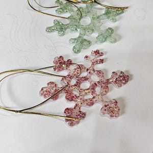 Glass Snowflake Ornaments
