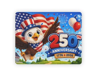 Patriotic Bald Eagle 250th Anniversary Kids Puzzle, Excellent Gift!