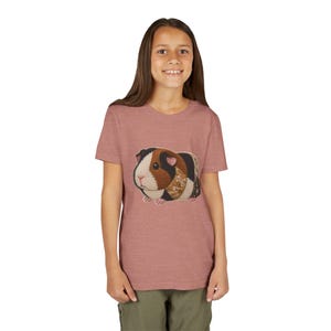 Patchwork Guinea Pig Youth Tee | Embroidered Style Quilted Shirt