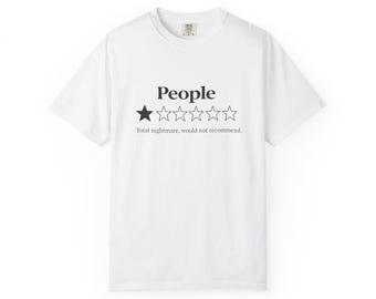 People 1-Star Rating T-Shirt | Sarcastic Review Shirt, Minimalist Graphic
