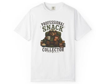Professional Snack Collector T-shirt | Bear with Snacks Illustration