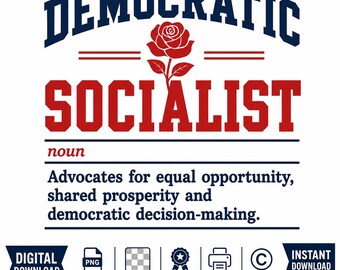 PNG socialista democrático, diseño de camiseta política progresista, gráfico de rosa roja, descarga de izquierda, obra de arte de socialdemocracia, regalo DSA