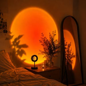 Sunset Lamp – Cozy Room Decor – TikTok Viral Aesthetic Light – Bedroom Ambient Lighting