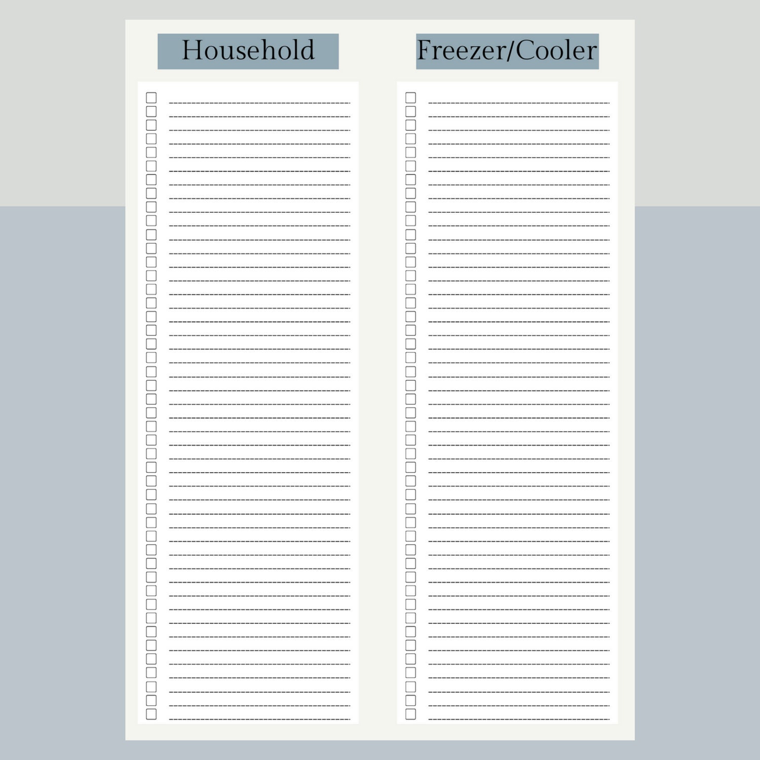 Grocery Shopping Checklist - Etsy