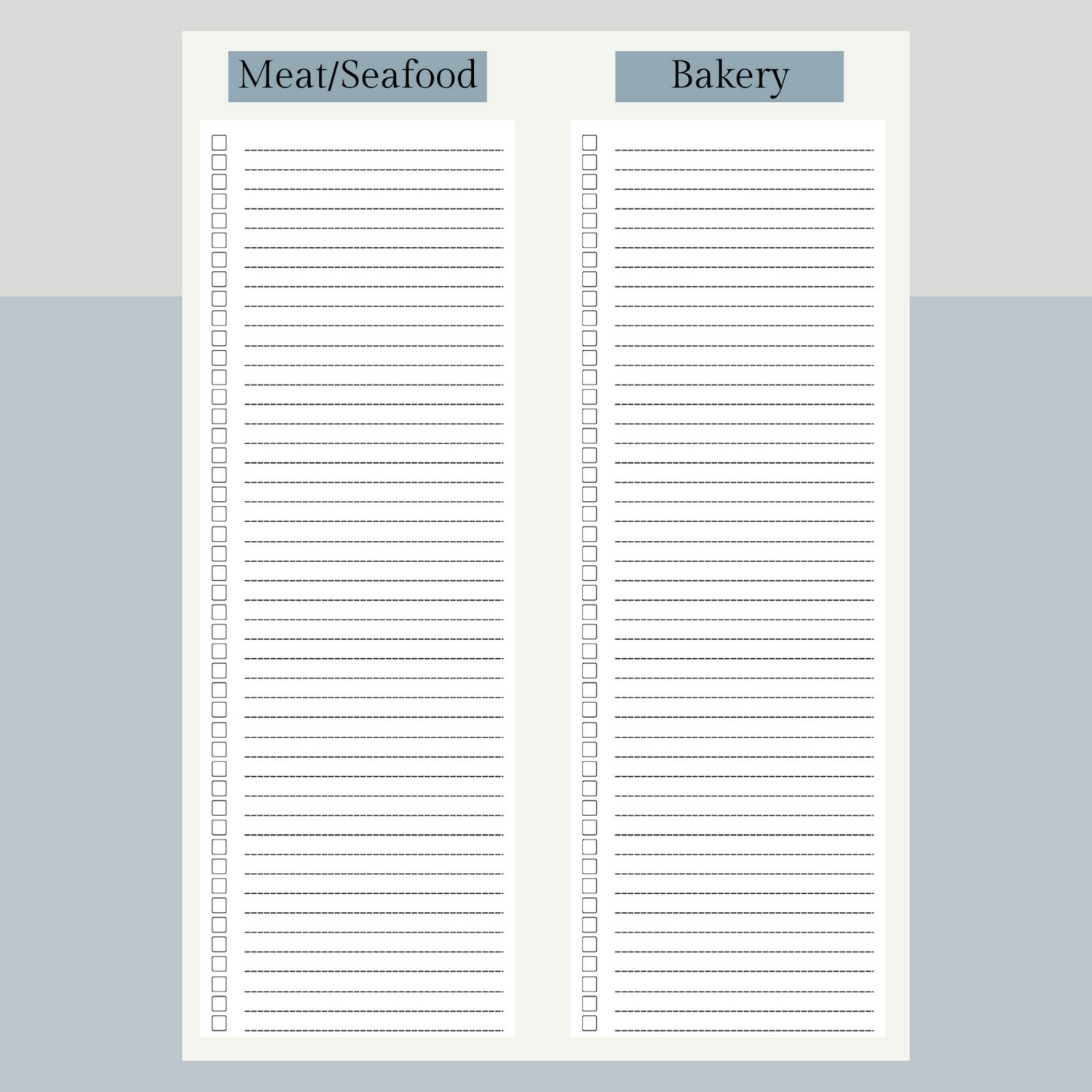 Grocery Shopping Checklist - Etsy