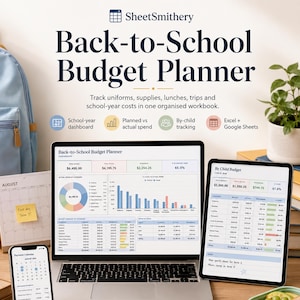 Budgetplaner für den Schulstart | Tabellenkalkulation | Schulkosten | Schuluniform | Ausflüge