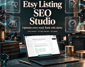 Etsy Listing SEO Optimizer App, 13-Tag Checker, Instant HTML Download
