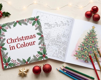Christmas Colouring Book with Story Pages for Adults & Families
