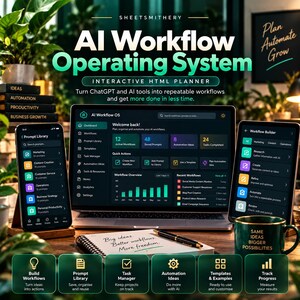 AI Workflow Planner for Small Business | HTML App for ChatGPT Systemisation