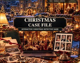 Christmas Murder Mystery Game: Printable Case File & Offline HTML Detective App