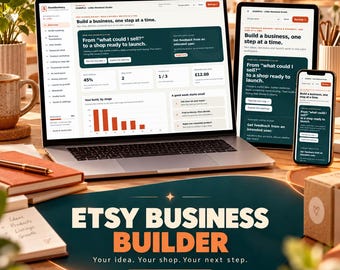 Etsy Business Builder HTML App for New Sellers & Product Launch
