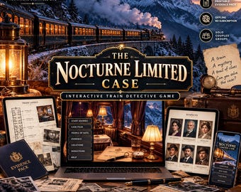 Interactive Train Detective Detective Mystery | Offline HTML & Printable Case File