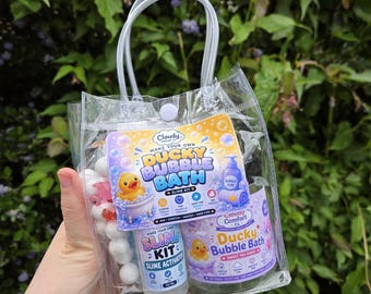 Make Your Own Slime Kit | Ducky Bubble Bath Slime Set | DIY Slime Kit | Sweet Pea Scented Slime | Sensory Activity | Slime Making Kit