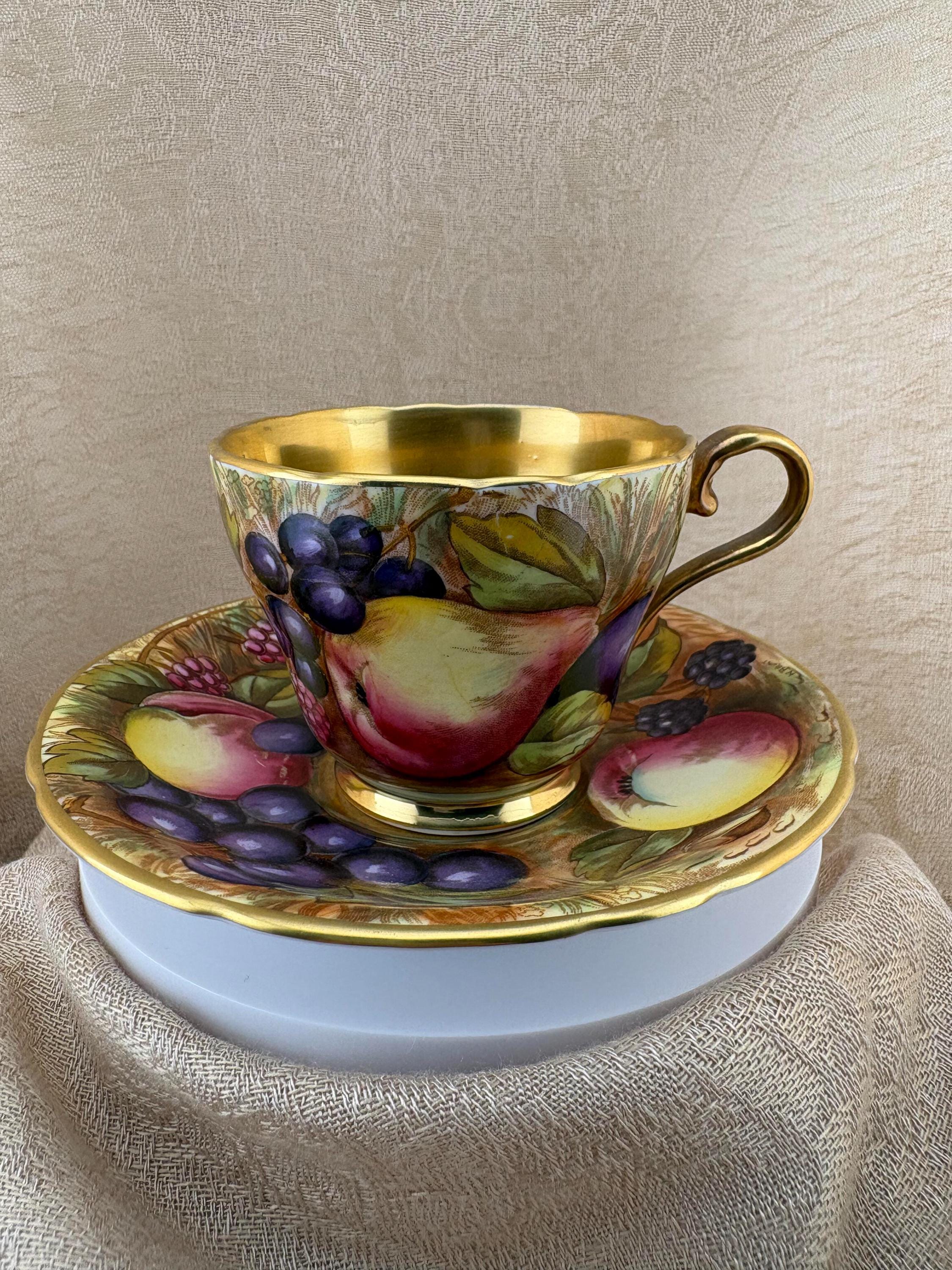 Aynsley Orchard Gold Teapot - Etsy