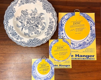 Adhesive Disc Plate Hanger | No-Wire Display Solution for Plates, Bowls & More | Made in the UK | Leaves No Trace - 2” 3” 4” 5”