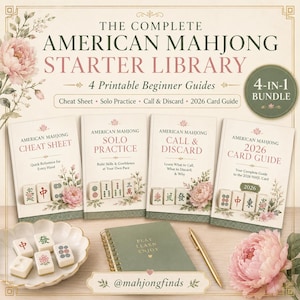 American Mahjong Beginner Bundle | Cheat Sheet, Solo Practice, Call & Discard (Digital Download)