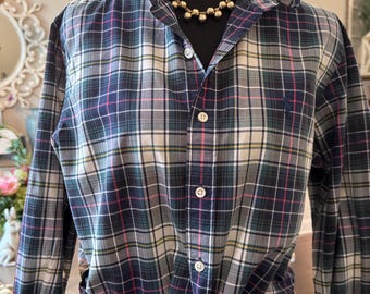 Upcycled Ralph Lauren Button Down Women’s Shirt Coastal Preppy One of a kind