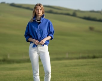 Upcycled Ralph Lauren Men's Button-Down Reworked Shirt Coastal Preppy Sustainable Fashion