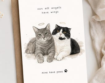 Cat Lover Printable Card, Folded 5x7 Greeting Card, Minimalist Cat Card, Pet Lover Gift, Instant Download