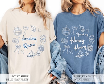 Shirt Last Disco Bachelorette, Mamma Mia Honey Honey Comfort Colors Tee, Dancing Queen Bride Squad Gift, Custom Girls Trip Bach