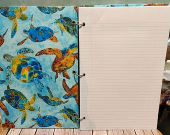 Sea Turtle Beach Vibes Refillable 8.5x11 Notebook