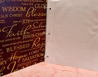 Christian Themed Handmade Refillable Notebook: Religious Vibe, 8.5x11 (100 Sheets)