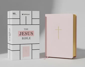 The Jesus Bible, NIV Edition, Leathersoft over Board, Pink, Comfort Print: Sixty-Six Books. One Story. All About One Name