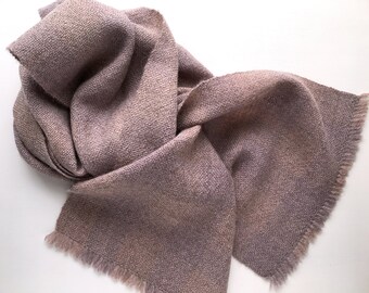 CLEARANCE - Frosted Petals - Handwoven Plaiding Scarf - Bluefaced Leicester, Masham