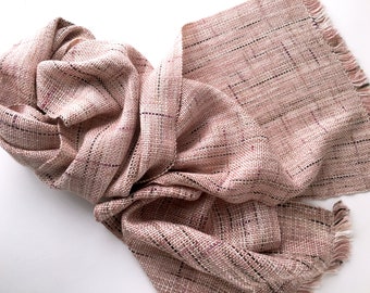 CLEARANCE - Quiet Moments - Handwoven Plaiding Scarf - Merino, Silk
