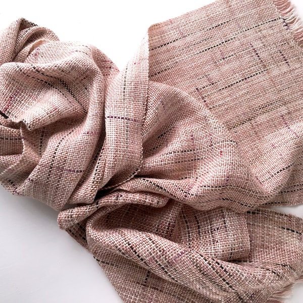 CLEARANCE - Quiet Moments - Handwoven Plaiding Scarf - Merino, Silk