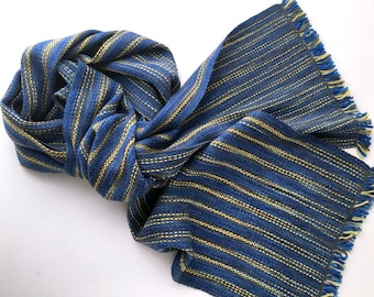 CLEARANCE - Wanderer - Handwoven Striping Scarf - Merino, Nylon