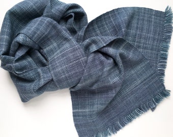 CLEARANCE - Favorite Pair - Handwoven Striping Scarf - Bluefaced Leicester, Merino, Cashmere, Nylon