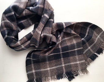 CLEARANCE - Moody - Handwoven Plaiding Scarf - Merino, BFL, Silk, Cashmere, Nylon