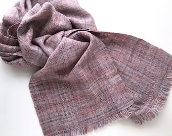 CLEARANCE - Lavender Sunset - Handwoven Plaiding Scarf - Merino, Nylon