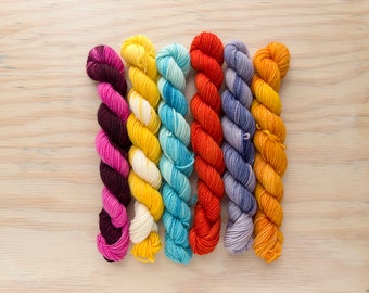 California Wildflowers Mini Skein Set - Staple Fingering - 80/20 SW BFL/Nylon