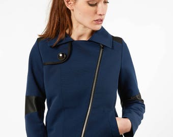 Courte veste bleue