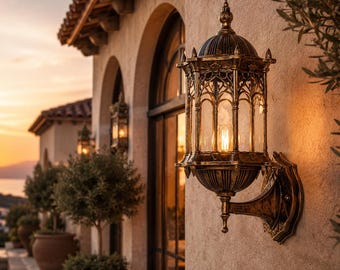 Vintage Außenwandlaterne, antikes Bronze-Veranda-Licht, Acryllampenschirm-Außenleuchte, rustikale Bauernhaus-Entryway-Wandlampe