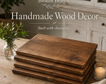 Sets de table en bois rustique — Ensemble de 4