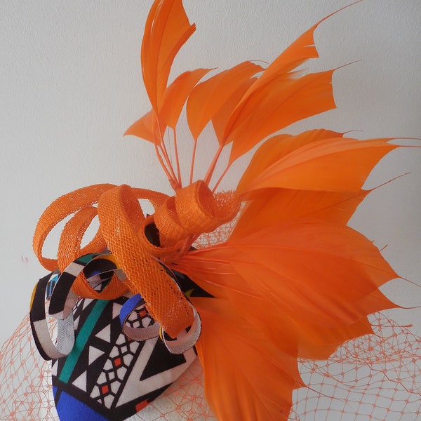 African print fascinator