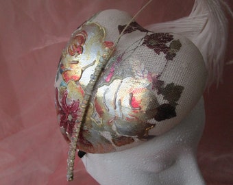 Heart  shaped Sinamay Vintage hat Wedding | Royal Ascot | Epsom Derby